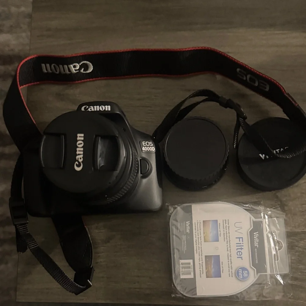 Canon EOS 4000D Black Digital Camera with Lens and Case
